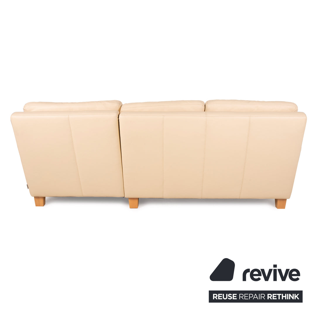 Willi Schillig Leder Sofa Creme Ecksofa Couch
