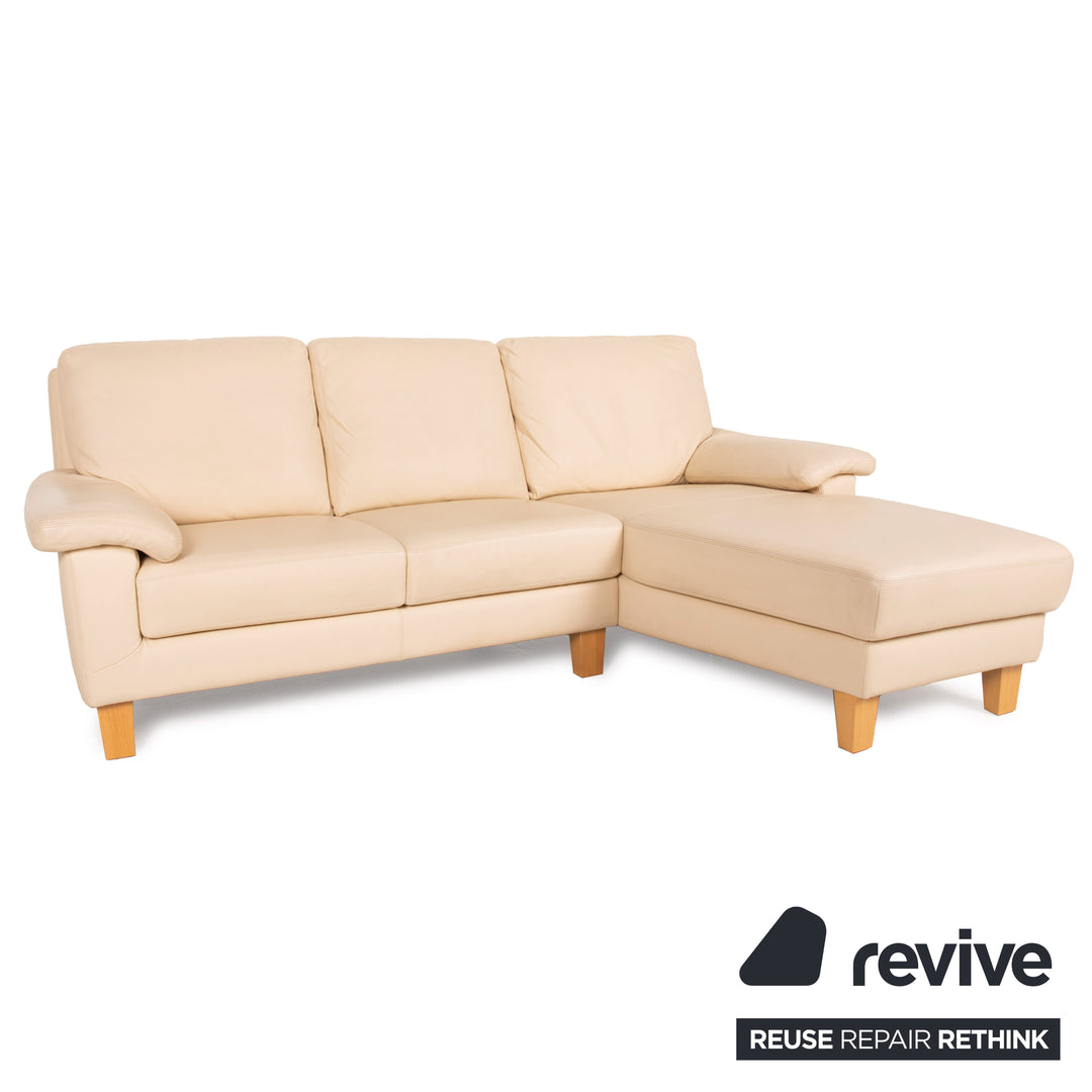Willi Schillig Leder Sofa Creme Ecksofa Couch