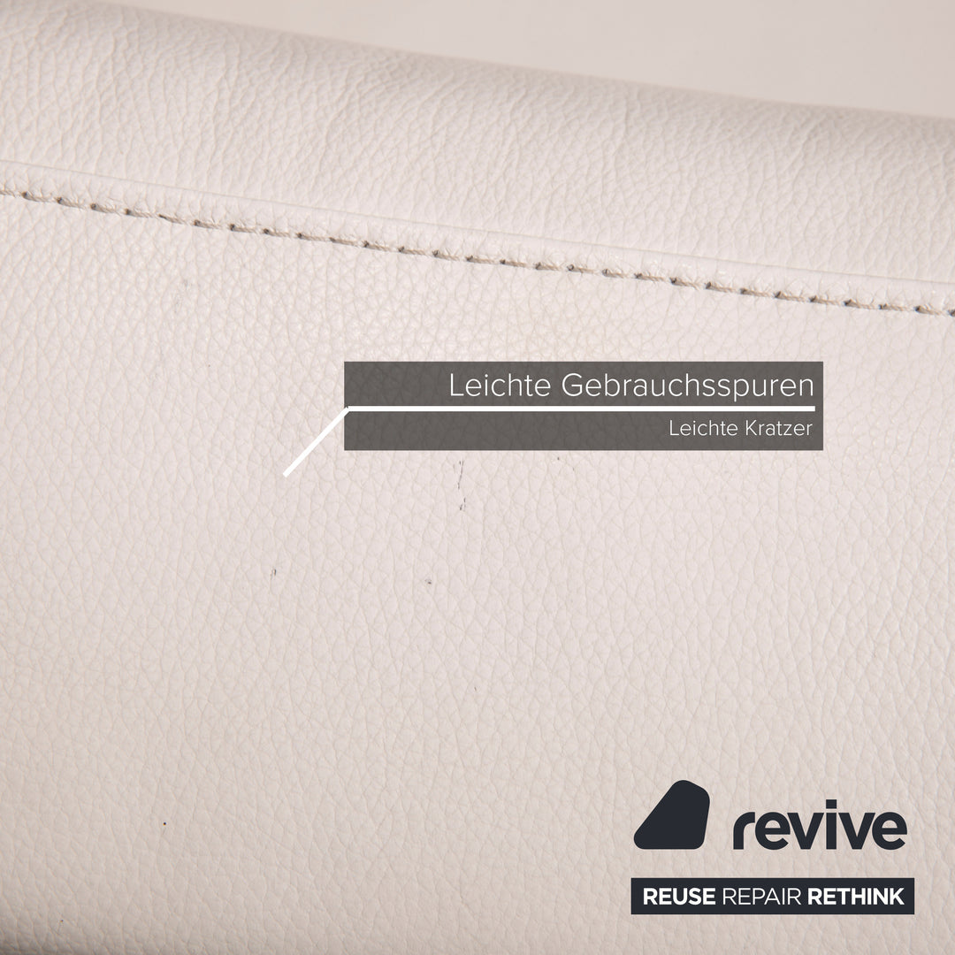 Willi Schillig Leder Sofa Creme Ecksofa