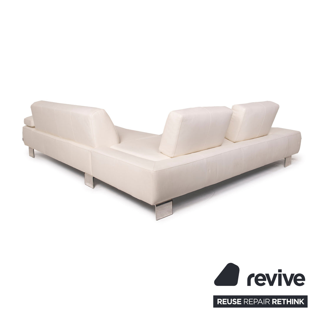 Willi Schillig Leder Sofa Creme Ecksofa