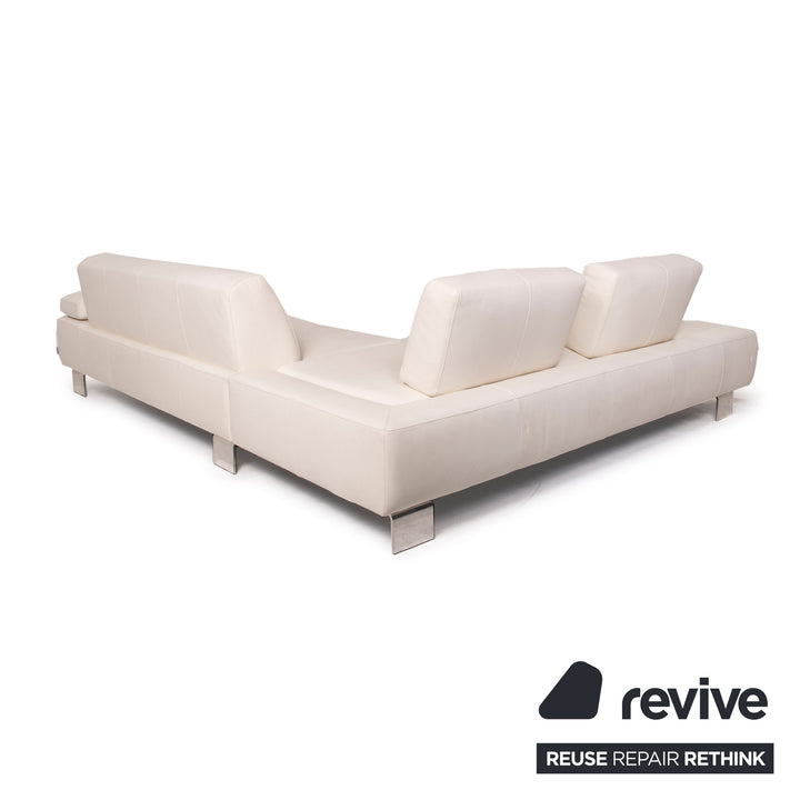 Willi Schillig Leder Sofa Creme Ecksofa