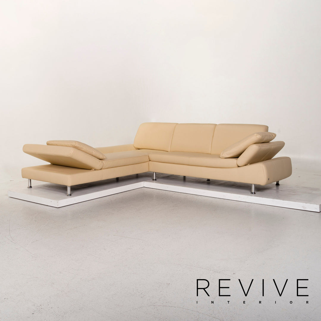 Willi Schillig Loop Leather Corner Sofa Beige Sofa Couch #12679