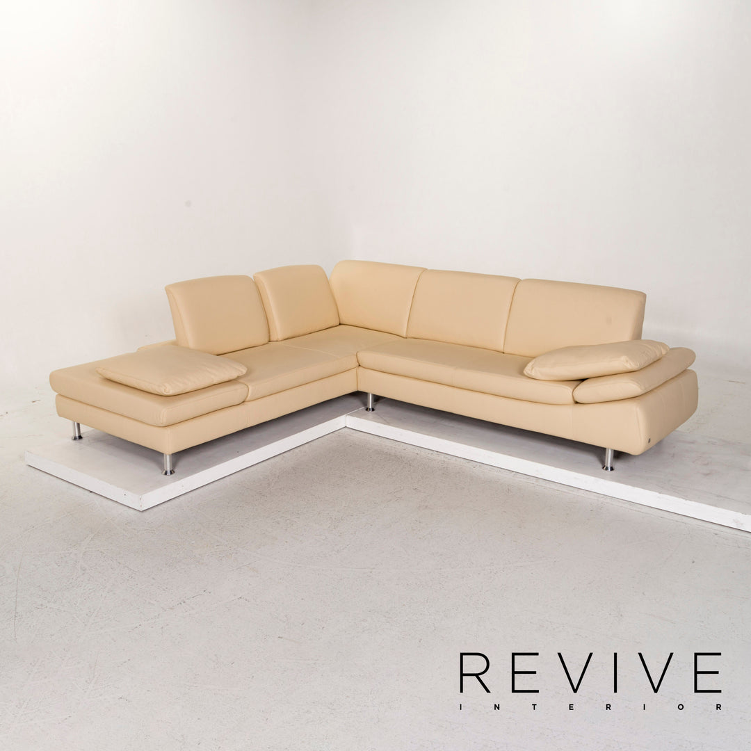 Willi Schillig Loop Leather Corner Sofa Beige Sofa Couch #12679