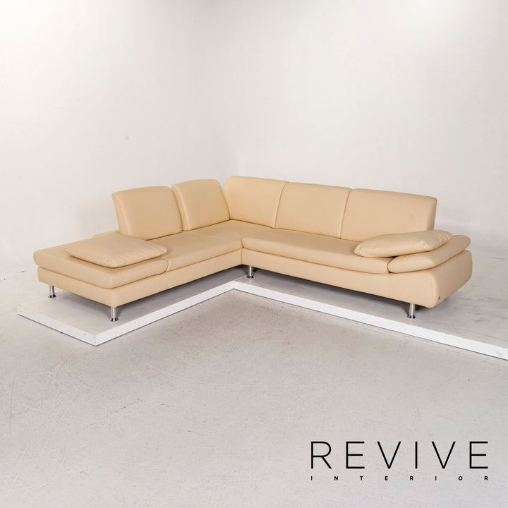 Willi Schillig Loop Leather Corner Sofa Beige Sofa Couch #12679