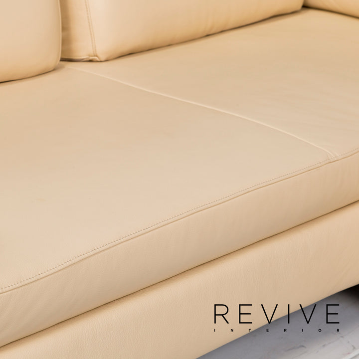 Willi Schillig Loop Leather Corner Sofa Beige Sofa Couch #12679