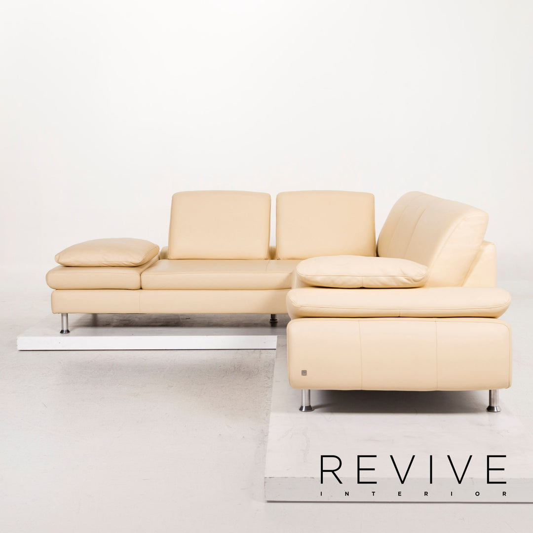 Willi Schillig Loop Leather Corner Sofa Beige Sofa Couch #12679