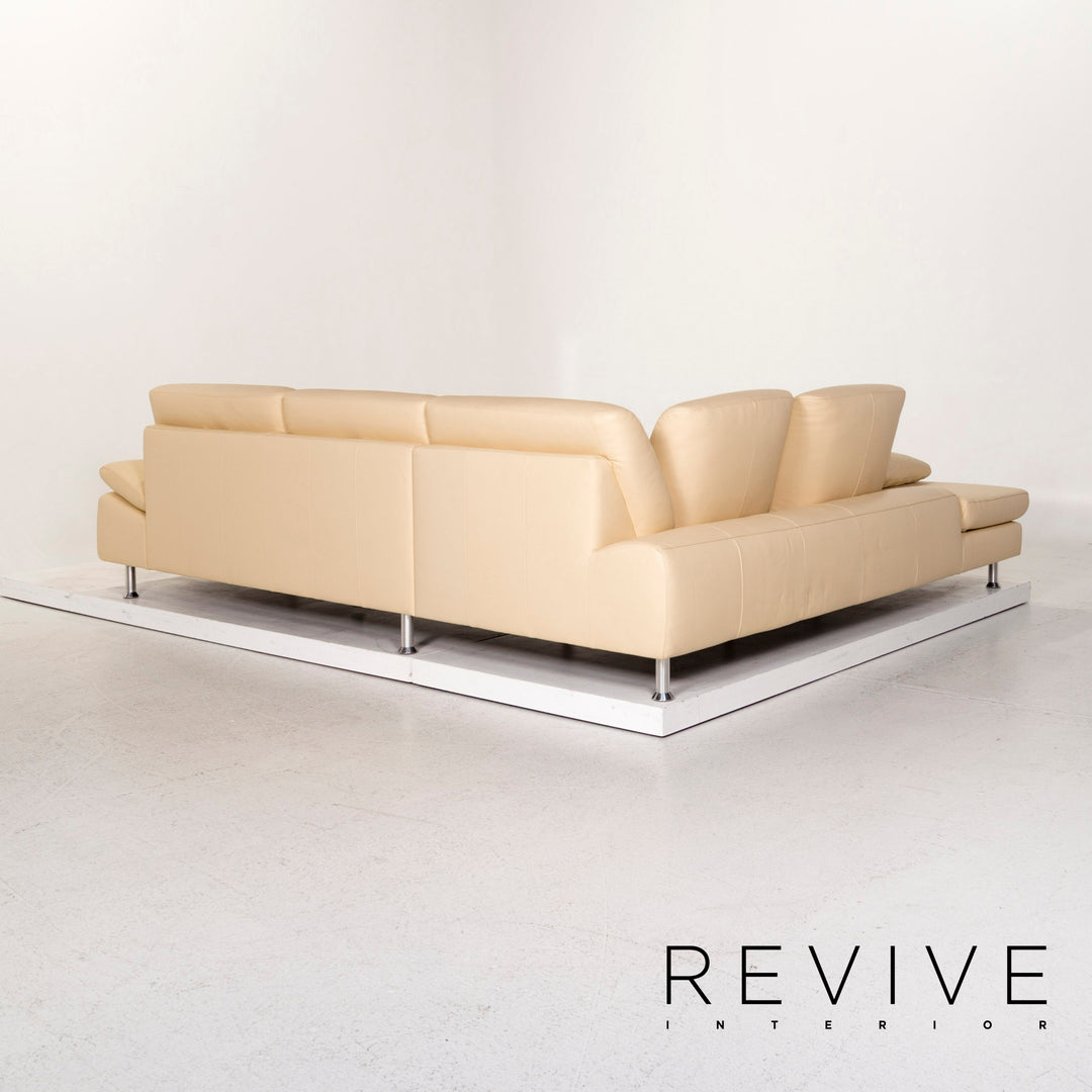 Willi Schillig Loop Leather Corner Sofa Beige Sofa Couch #12679