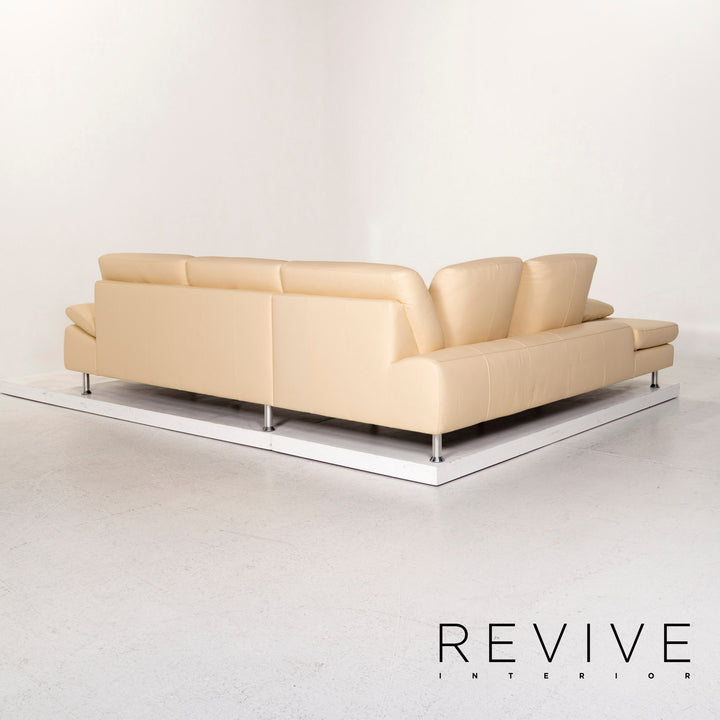 Willi Schillig Loop Leather Corner Sofa Beige Sofa Couch #12679