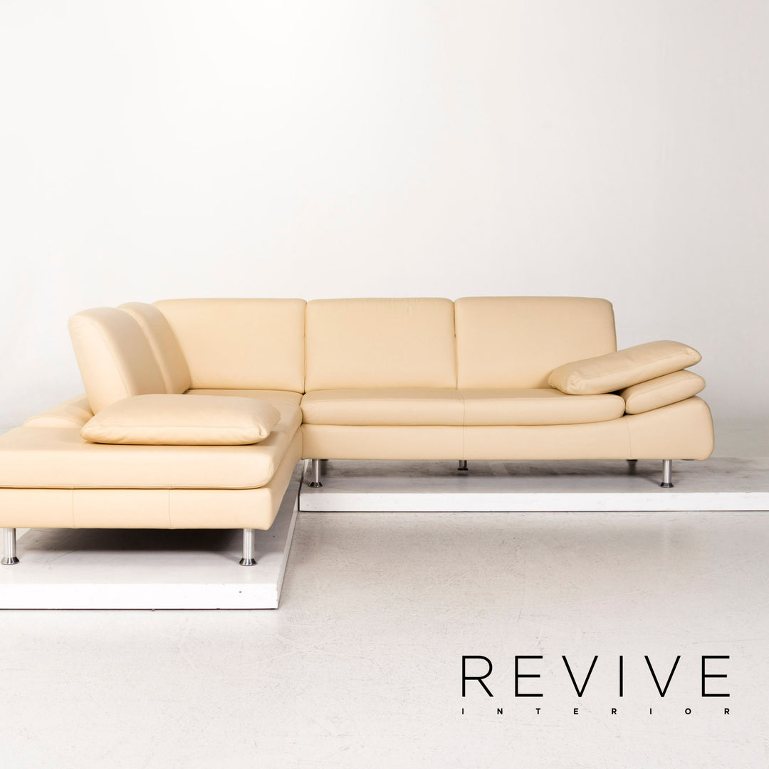 Willi Schillig Loop Leather Corner Sofa Beige Sofa Couch #12679