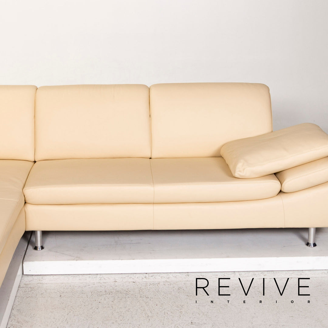 Willi Schillig Loop Leather Corner Sofa Beige Sofa Couch #12679