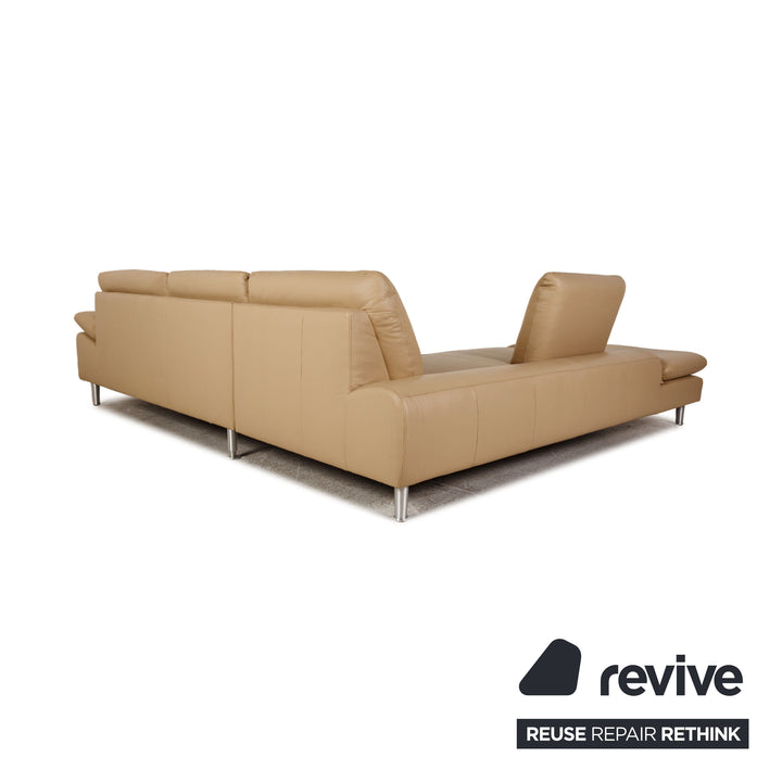 Willi Schillig Loop Leder Ecksofa Beige Sofa Couch Funktion