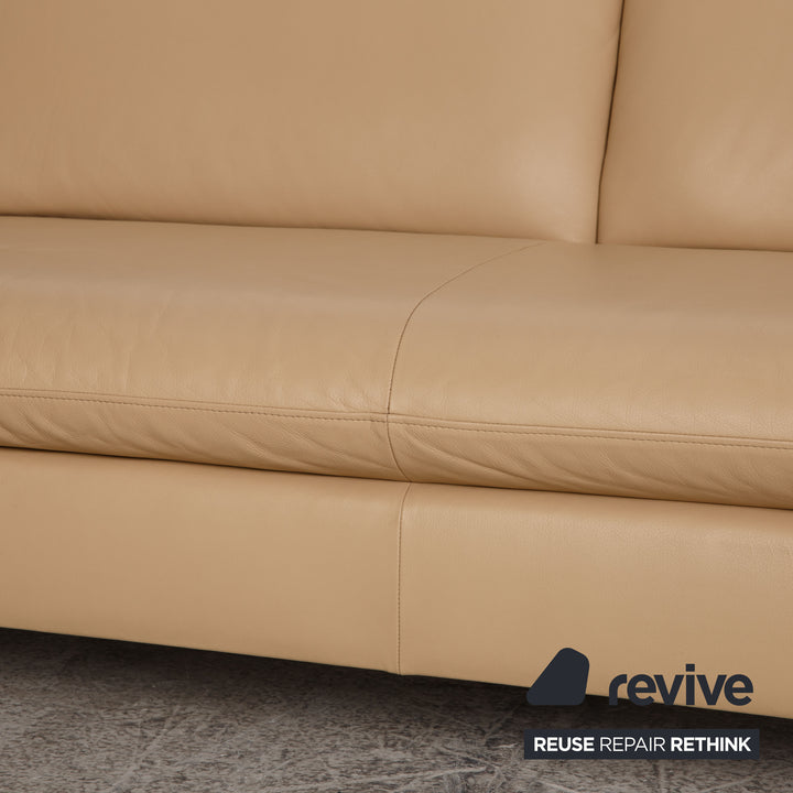 Willi Schillig Loop Leder Ecksofa Beige Sofa Couch Funktion