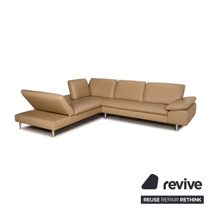 Willi Schillig Loop Leder Ecksofa Beige Sofa Couch Funktion