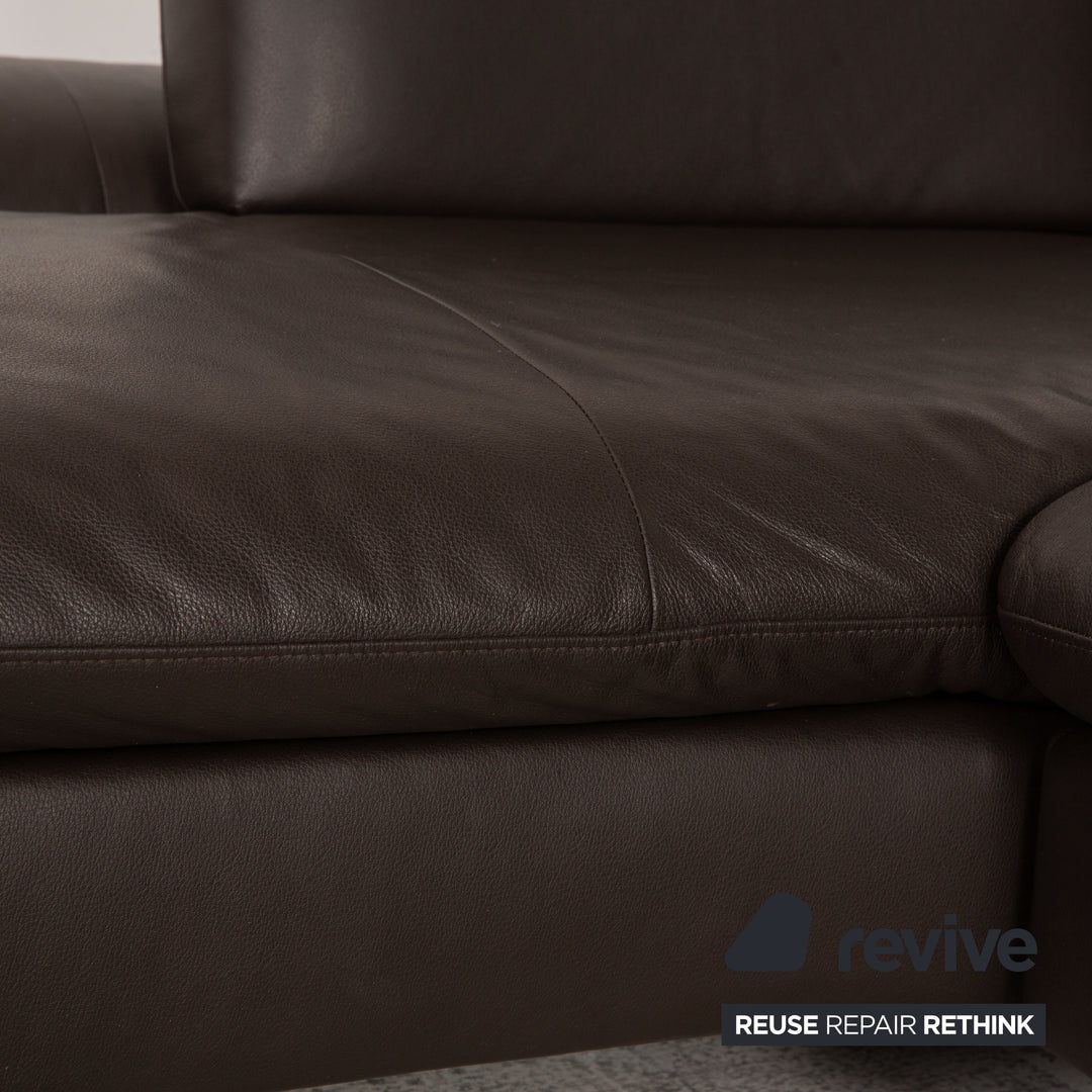Willi Schillig Loop Leather Corner Sofa Brown Sofa Couch Function