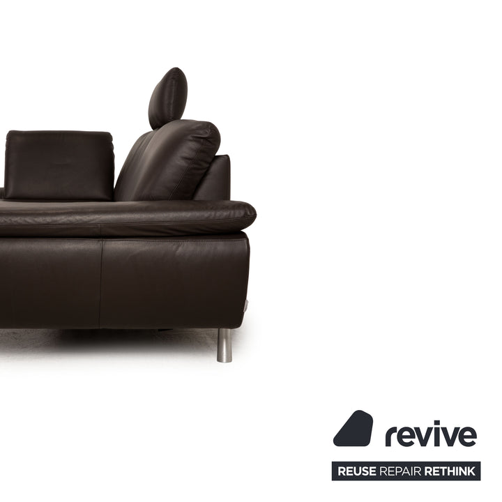 Willi Schillig Loop Leather Corner Sofa Brown Sofa Couch Function