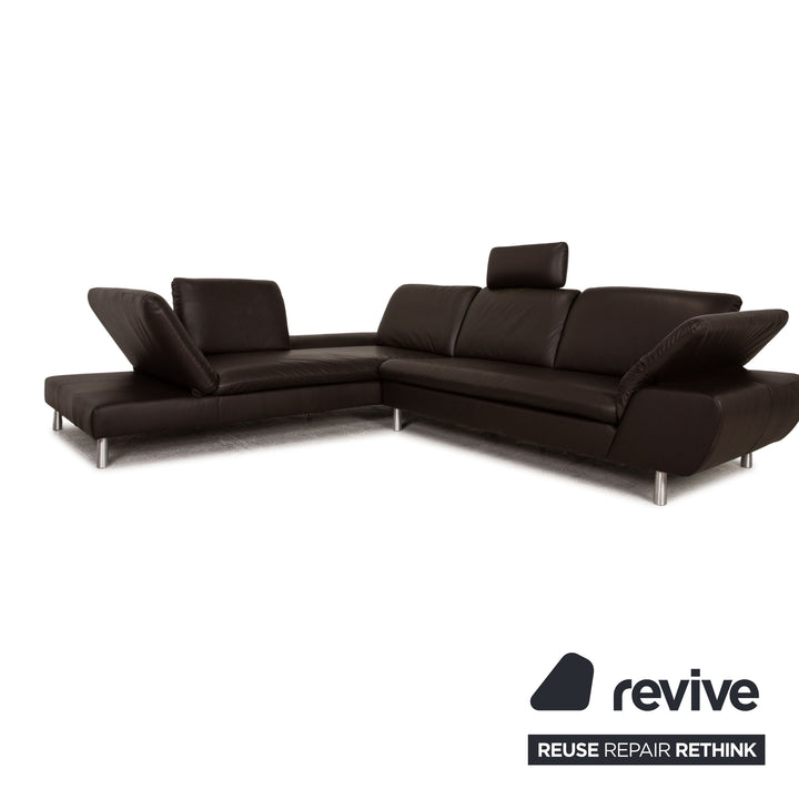 Willi Schillig Loop Leather Corner Sofa Brown Sofa Couch Function