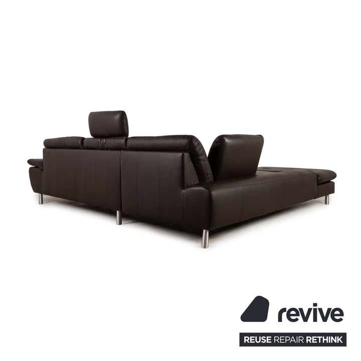 Willi Schillig Loop Leather Corner Sofa Brown Sofa Couch Function