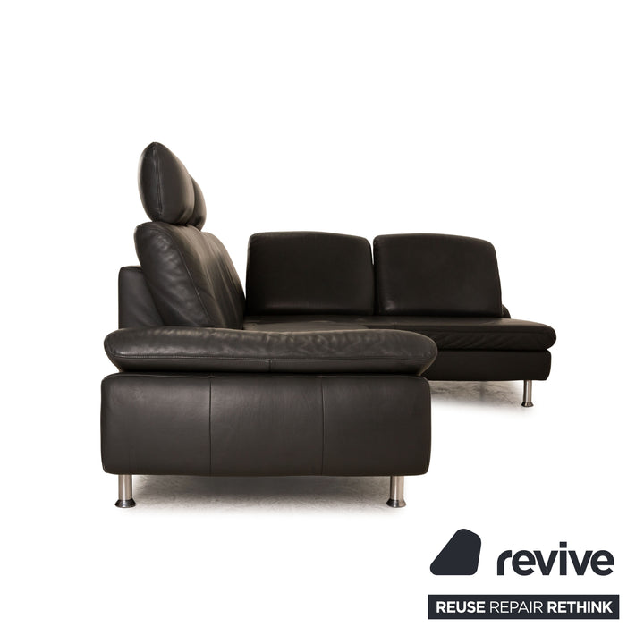 Willi Schillig Loop Leder Ecksofa Grau Sofa Couch Funktion Recamiere rechts
