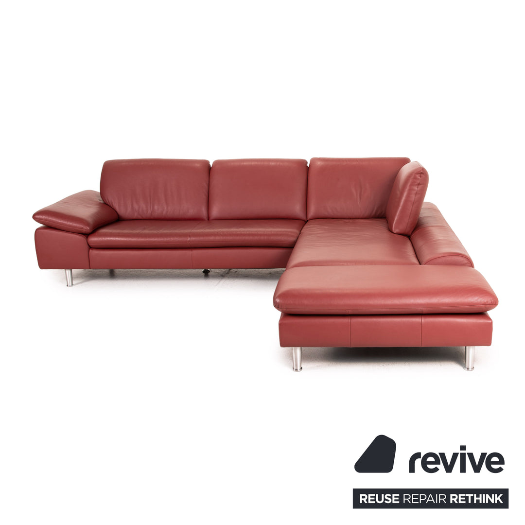 Willi Schillig Loop Leder Ecksofa Rot Funktion Sofa Couch