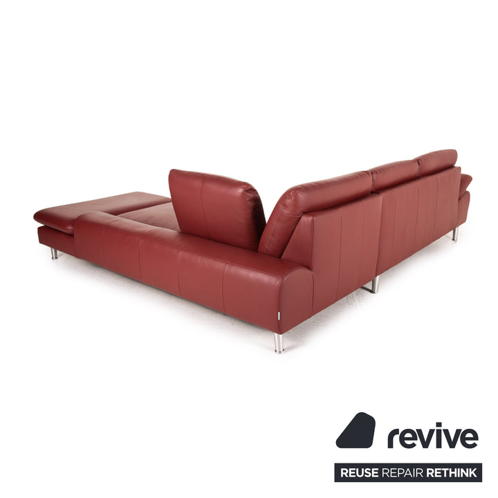 Willi Schillig Loop Leder Ecksofa Rot Funktion Sofa Couch