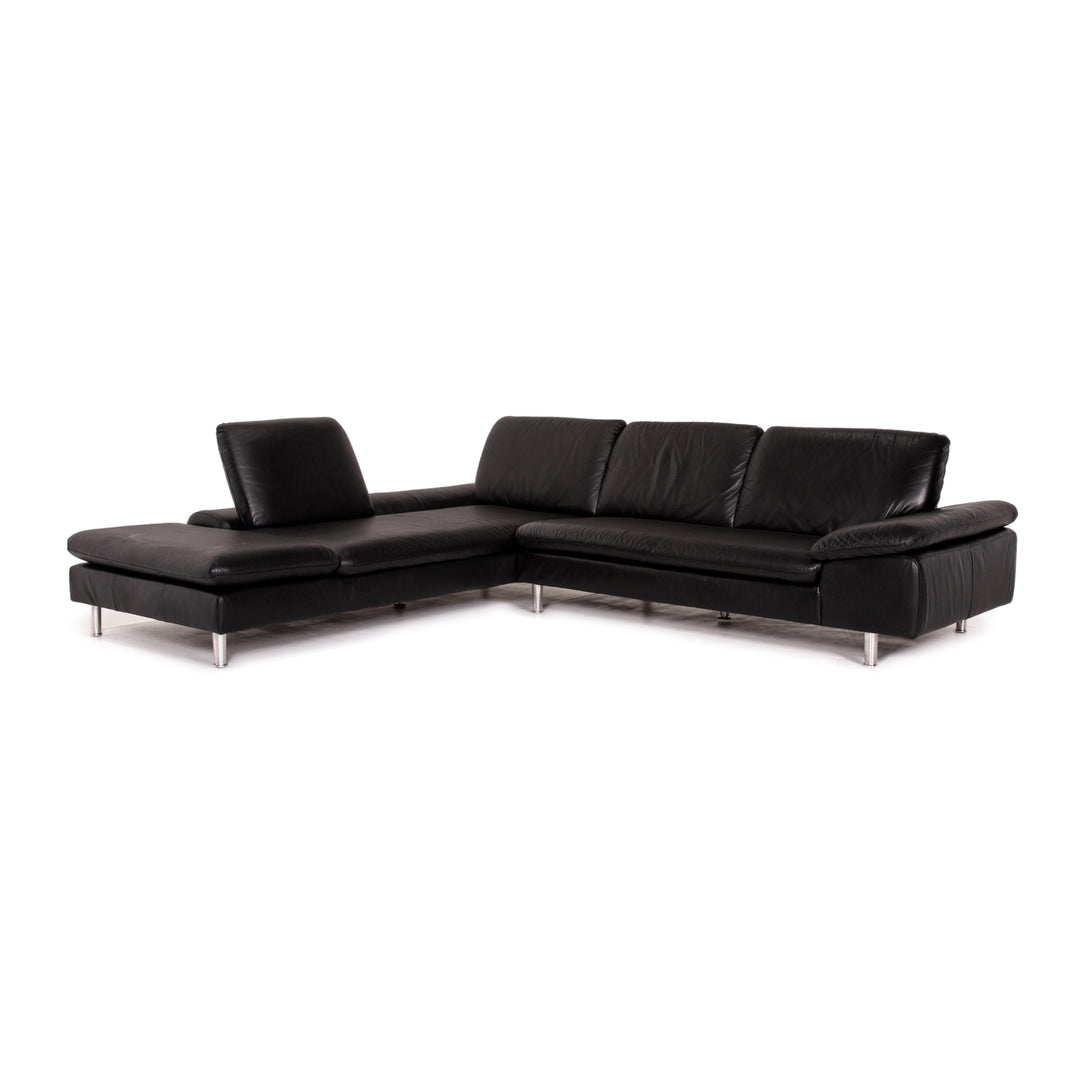 Willi Schillig Loop Leder Ecksofa Schwarz Sofa Funktion Couch #13583