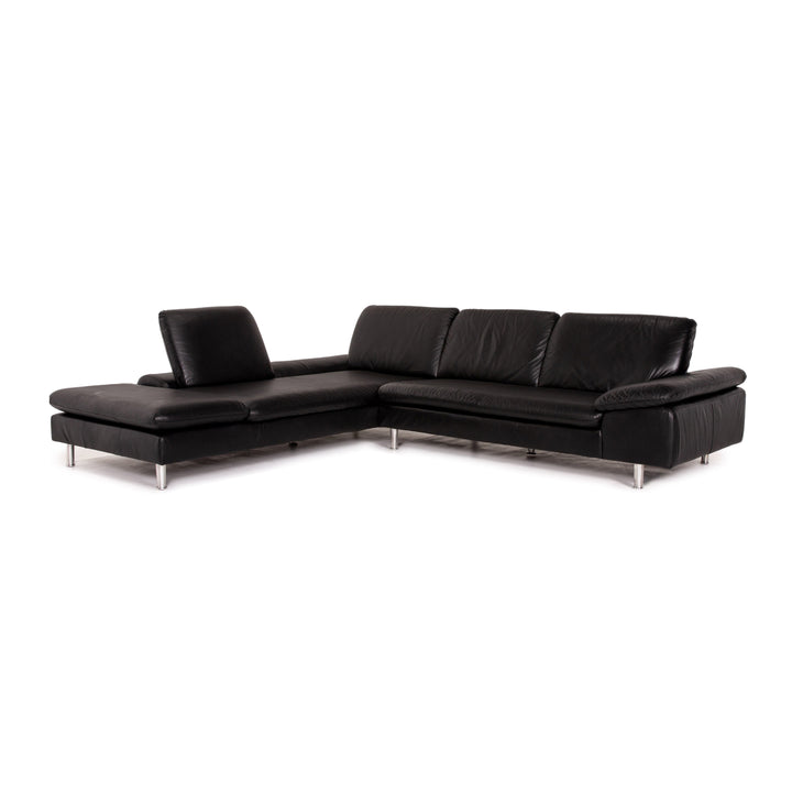 Willi Schillig Loop Leder Ecksofa Schwarz Sofa Funktion Couch #13583