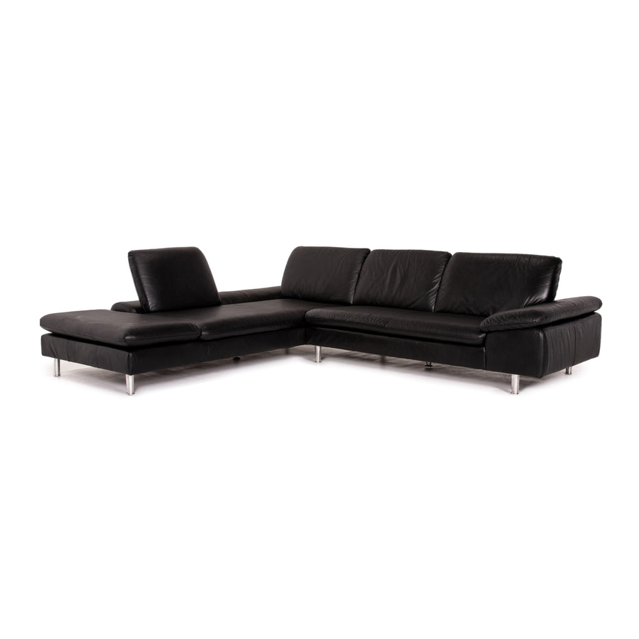 Willi Schillig Loop Leder Ecksofa Schwarz Sofa Funktion Couch #13583