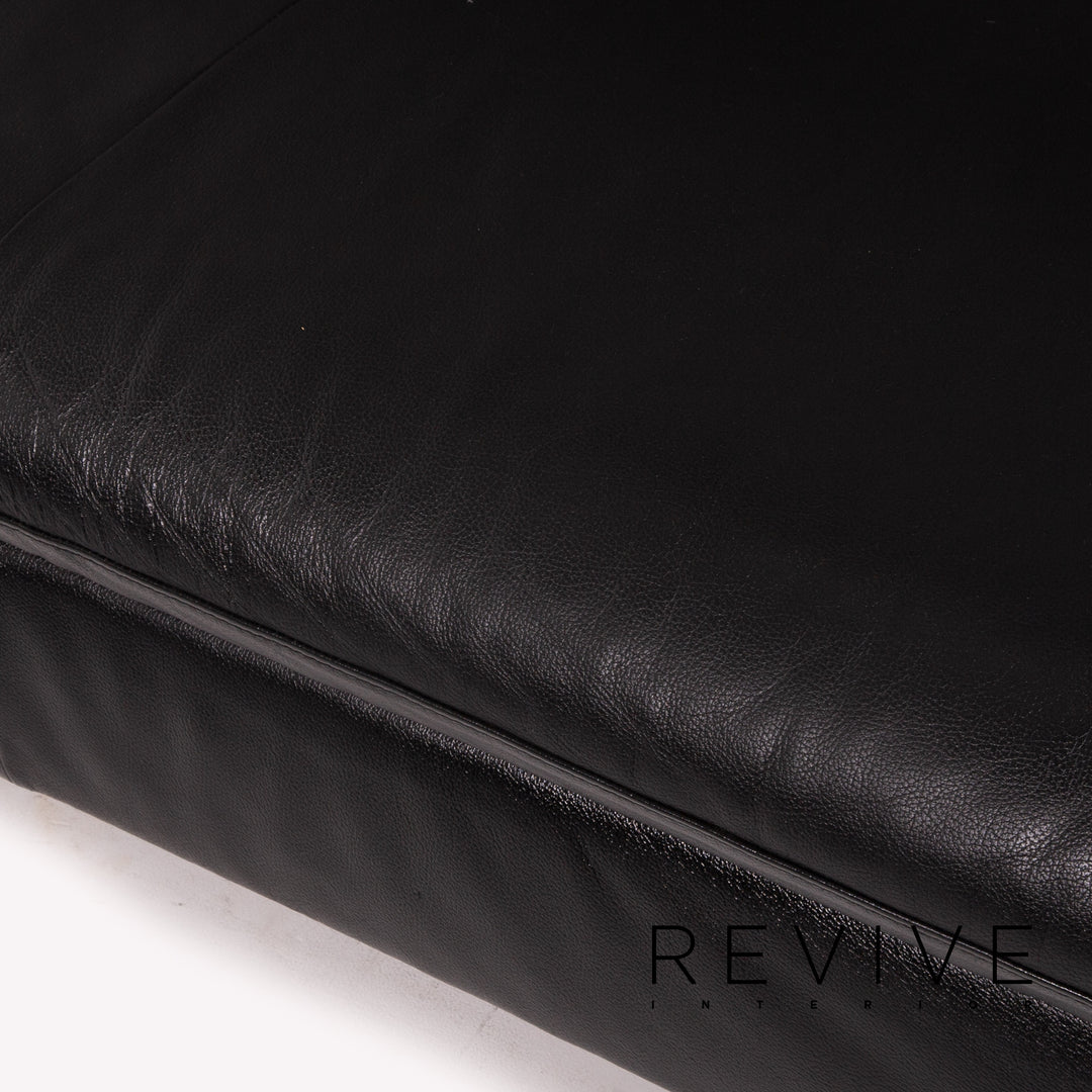 Willi Schillig Loop Leder Ecksofa Schwarz Sofa Funktion Couch #13583
