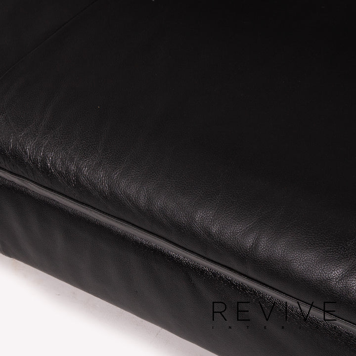Willi Schillig Loop Leder Ecksofa Schwarz Sofa Funktion Couch #13583