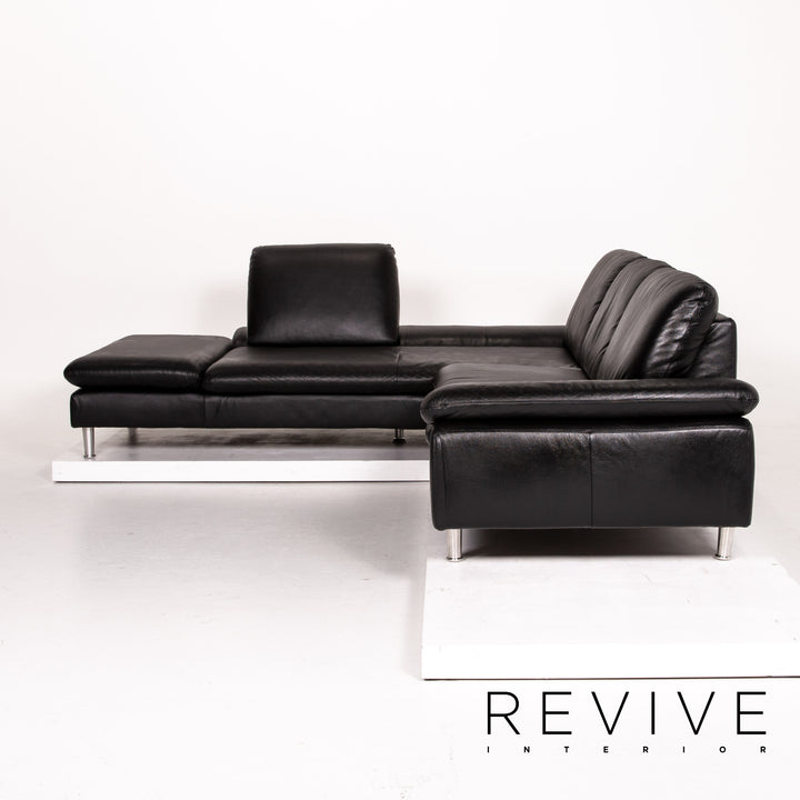 Willi Schillig Loop Leder Ecksofa Schwarz Sofa Funktion Couch #13583