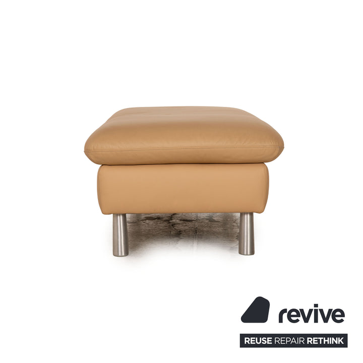 Willi Schillig Tabouret Loop en Cuir Beige