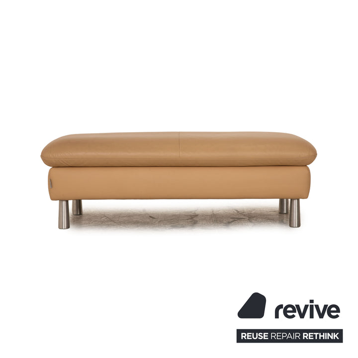 Willi Schillig Tabouret Loop en Cuir Beige