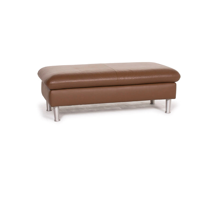 Willi Schillig Loop Leather Stool Brown #15340