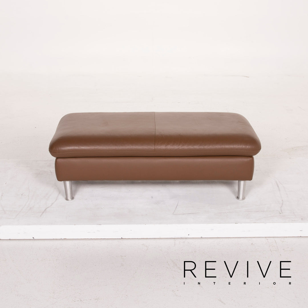 Willi Schillig Loop Leather Stool Brown #15340
