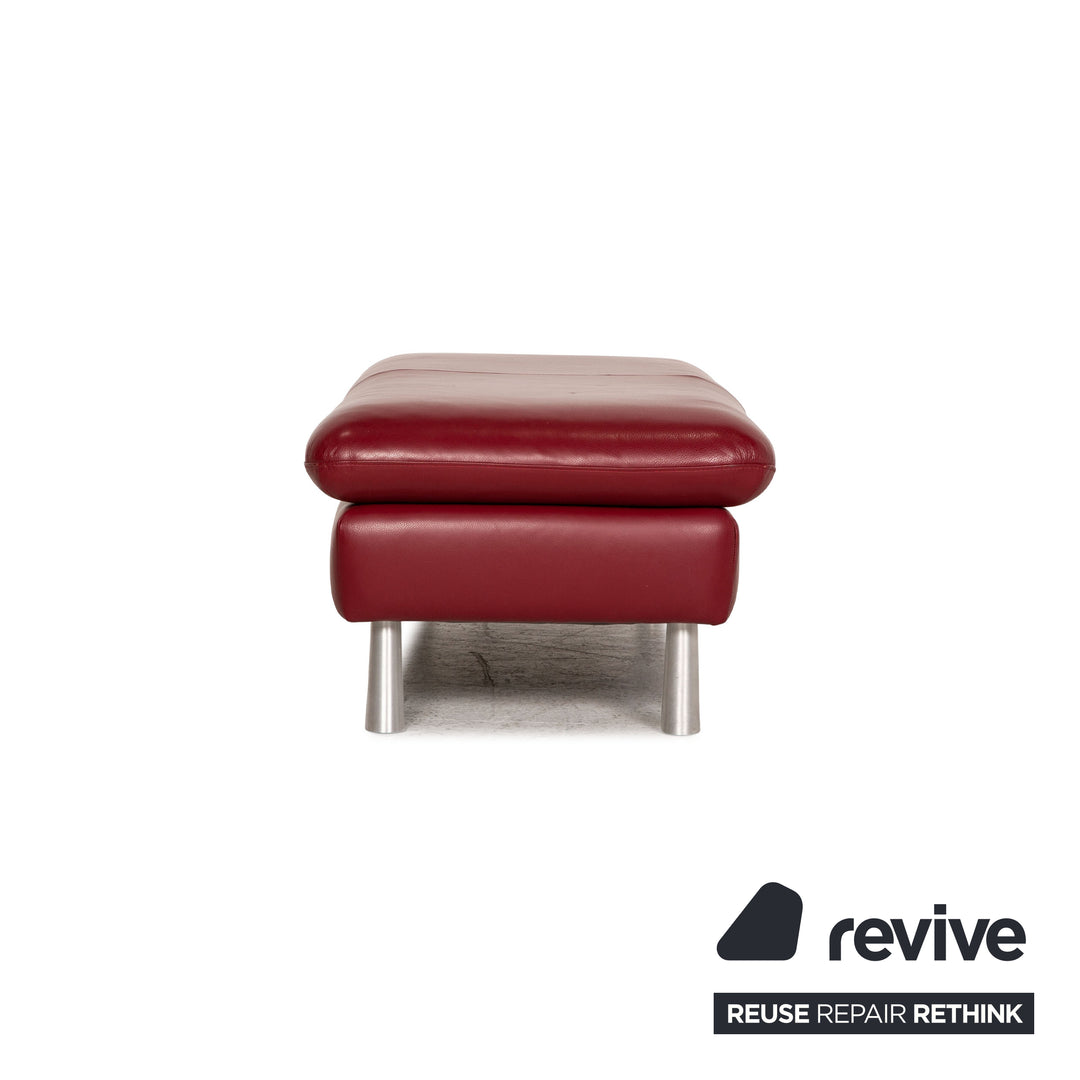 Willi Schillig Loop Leder Hocker Rot