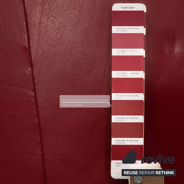 Willi Schillig Loop Leder Hocker Rot