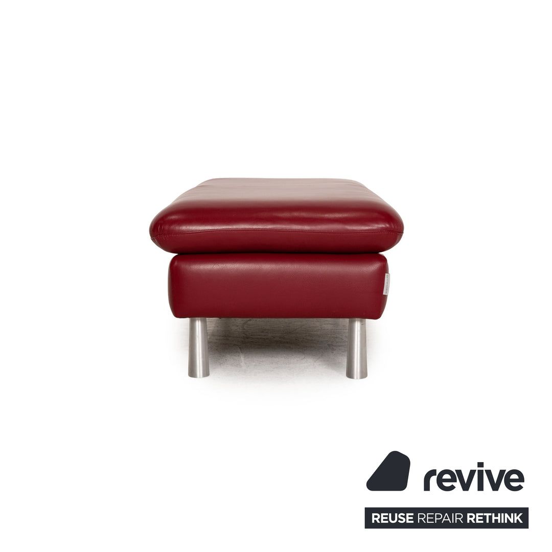 Willi Schillig Loop Leder Hocker Rot