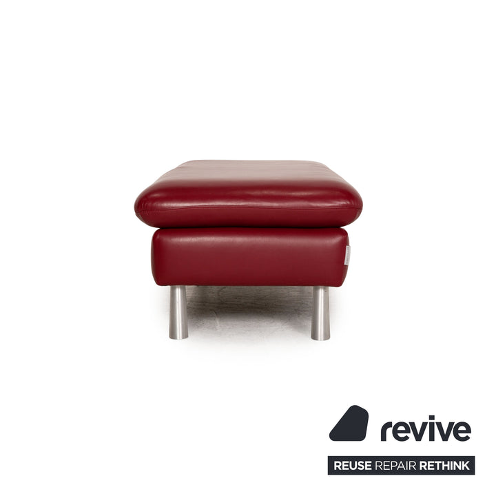 Willi Schillig Loop Leder Hocker Rot