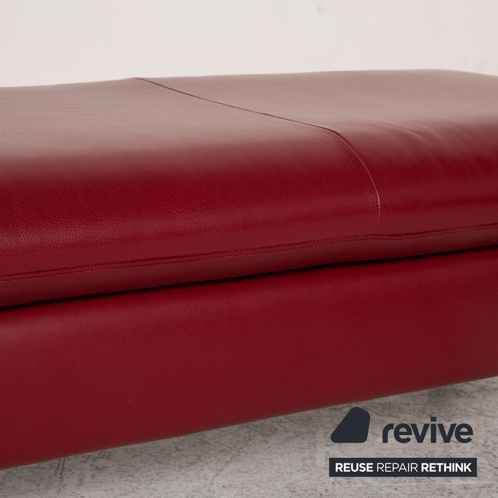 Willi Schillig Loop Leder Hocker Rot