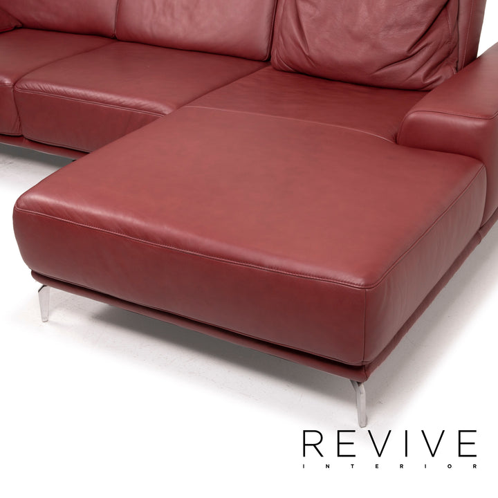 Willi Schillig sixty siXx Leder Sofa Rot Ecksofa