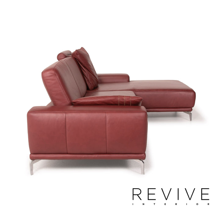 Willi Schillig sixty siXx Leder Sofa Rot Ecksofa