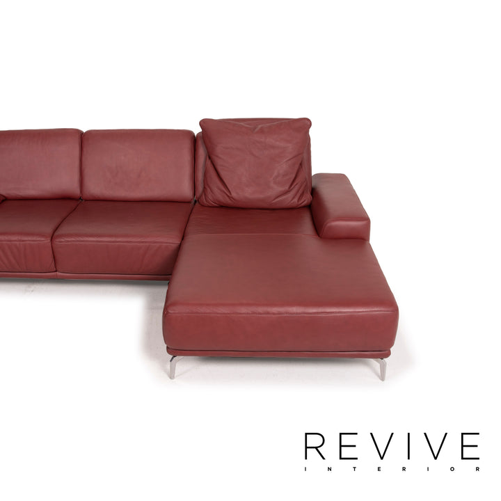 Willi Schillig sixty siXx Leder Sofa Rot Ecksofa