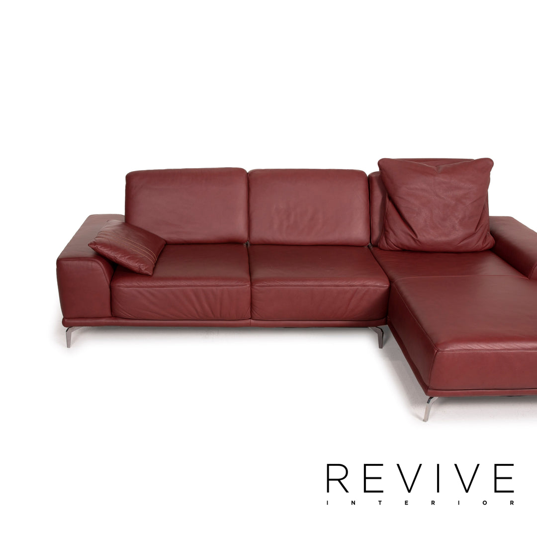 Willi Schillig sixty siXx Leder Sofa Rot Ecksofa