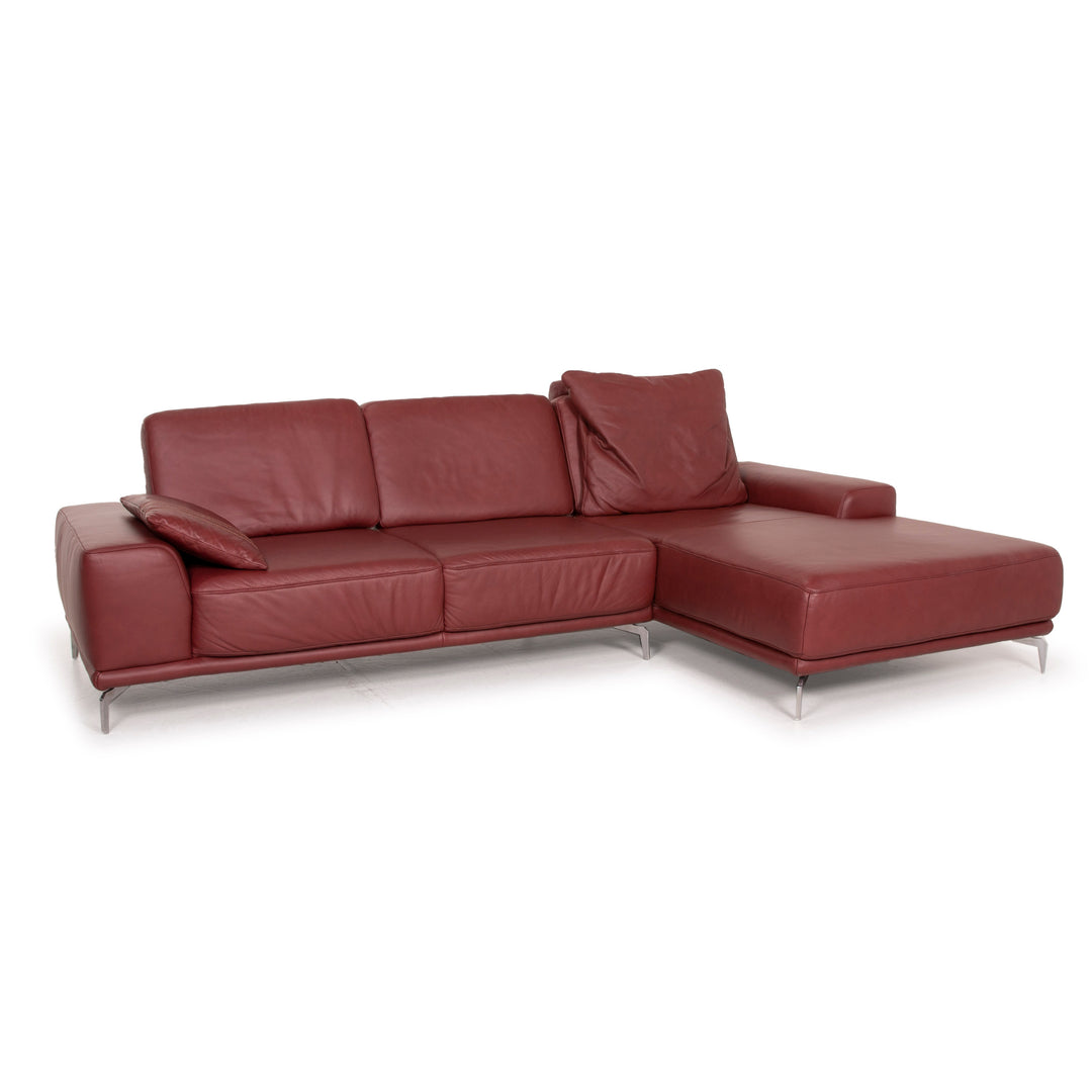Willi Schillig sixty siXx Leder Sofa Rot Ecksofa