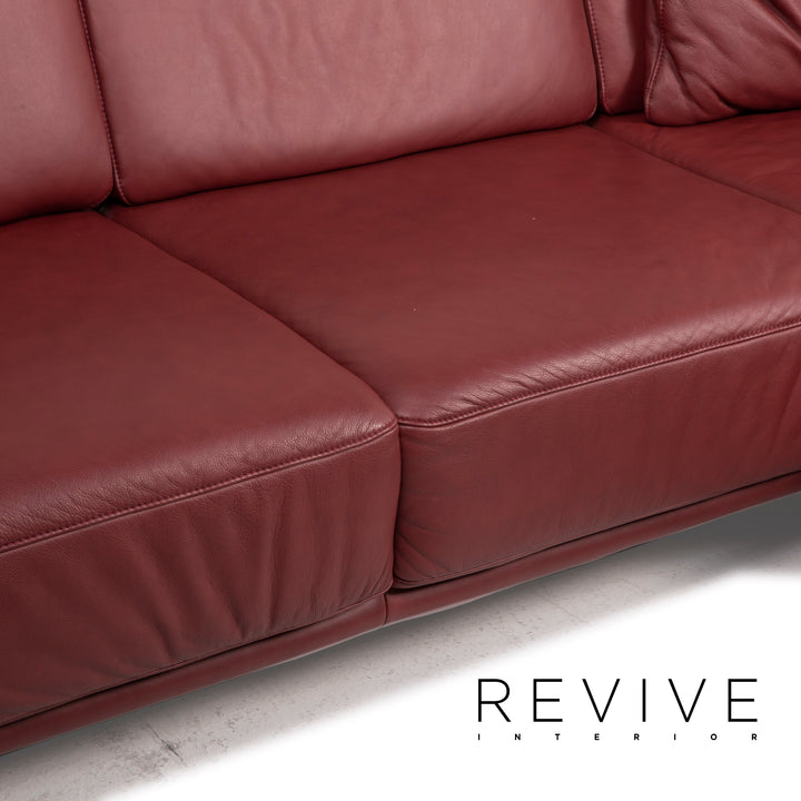 Willi Schillig sixty siXx Leder Sofa Rot Ecksofa