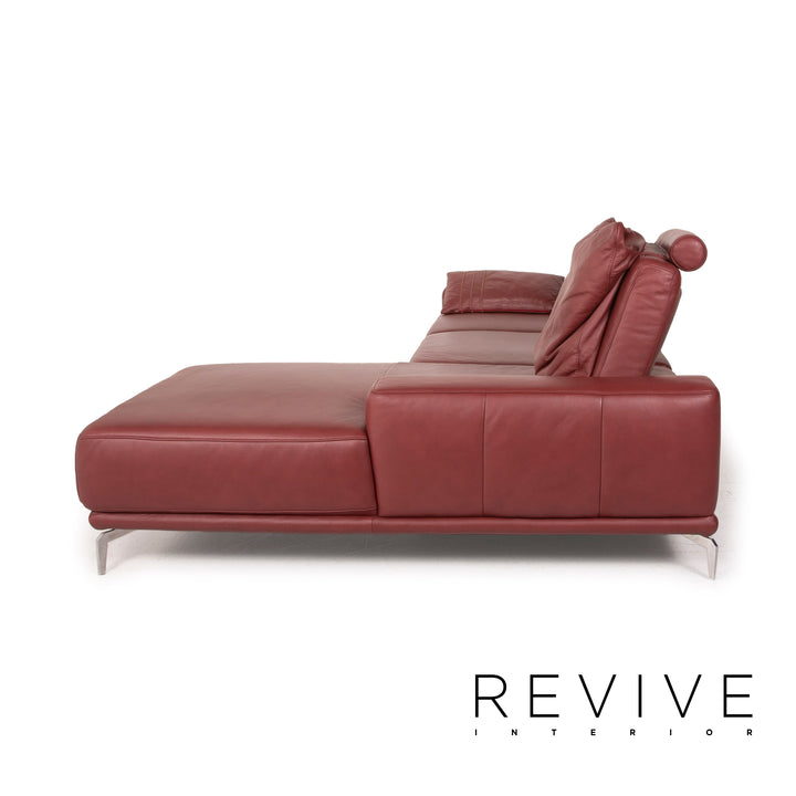 Willi Schillig sixty siXx Leder Sofa Rot Ecksofa