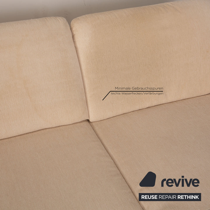 Willi Schillig fabric corner sofa cream sofa couch