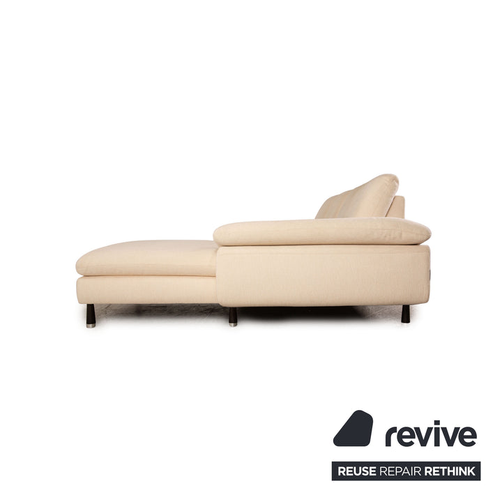 Willi Schillig fabric corner sofa cream sofa couch