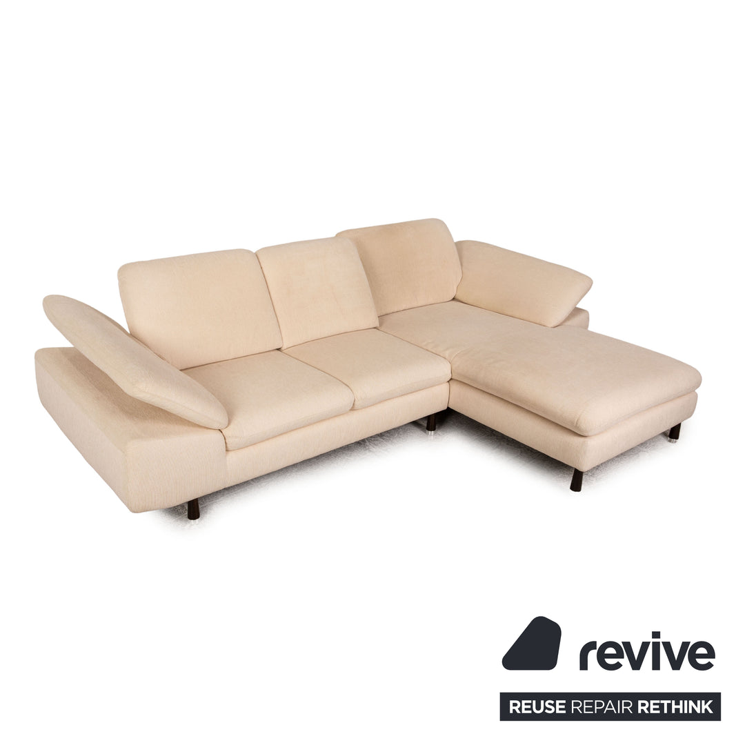 Willi Schillig fabric corner sofa cream sofa couch