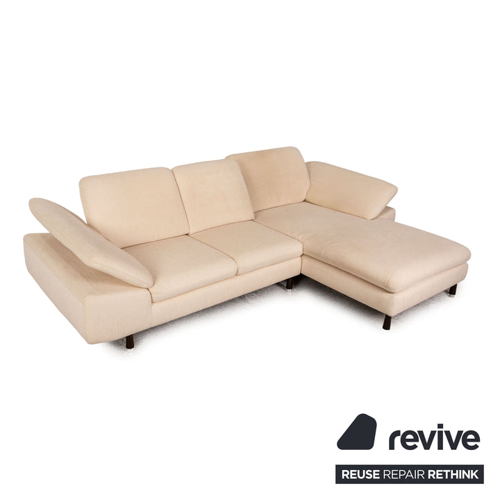 Willi Schillig fabric corner sofa cream sofa couch